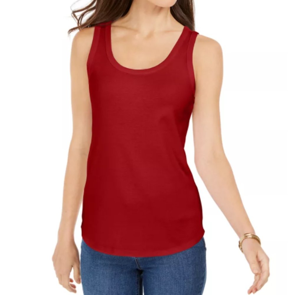 Charter Club Cotton Scoop-Neck Tank Top